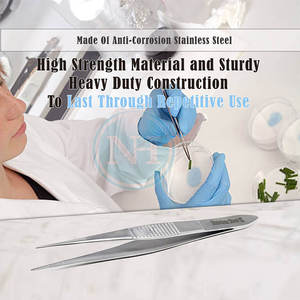 Pinzas de Sutura Rectas Dentadas Quirúrgicas para un Agarre Preciso y Trabajo de Sutura, Pinzas de Sutura Rectas Delicadas de Precisión - Product Image 4