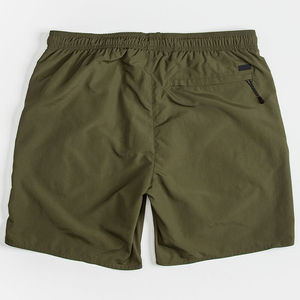 กางเกงขาสั้นผ้าโพลีเอสเตอร์แบบแห้งเร็วปรับแต่งได้สไตล์ลำลองเอวกลางสีทึบมีเชือกรูดและกระเป๋ามีซิป - Product Image 6