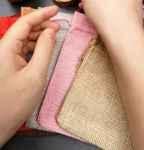 Bolsa transparente de yute para ventana, bolsa de regalo de yute, bolsas de mano de plástico, transparente, de arpillera, de Navidad - Product Image 2