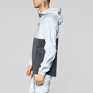 Ensemble deux pièces sur mesure de haute qualité pour homme, en nylon respirant, avec fermeture éclair, survêtement coupe-vent lourd pour l'automne - Product Image 2