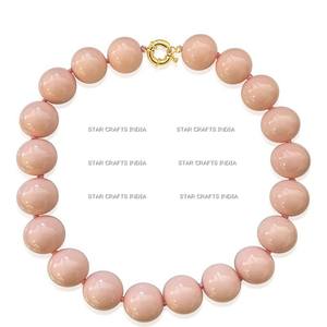 สร้อยคอเรซินสีชมพูคุณภาพสูงเครื่องประดับแฟชั่นสำหรับผู้หญิงจากอินเดียสร้อยคอเรซินทำด้วยมือ - Product Image 6