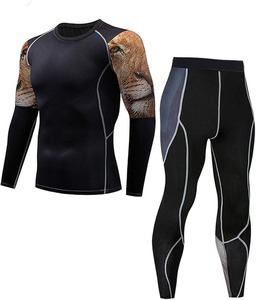 Compression <b>Sports</b> Suit for Men 100% Polyester Gym Jogging Wear Sublimation Technique Garment Dyed for Fitness & Running - Product Image 6