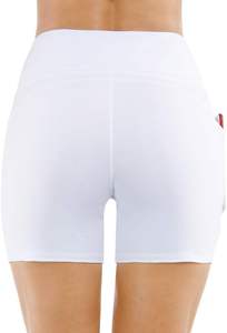 Pantalones cortos de entrenamiento de cintura alta para mujer diseñados para la transpirabilidad cuentan con una división de delfín y cintura elástica para descansar o hacer yoga - Product Image 4