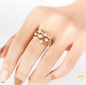 Bague de fiançailles pour femme vintage coupe brillante Moissanite IGI certifiée alliance en or rose pour fête mariage conception étincelante - Product Image 4