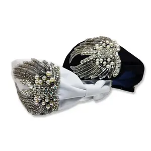 ที่คาดผมประดับด้วยลูกปัดดอกไม้ที่ไม่ลื่นสำหรับผู้หญิงล้างหน้าอุปกรณ์เสริมผมของขวัญ - Product Image 1