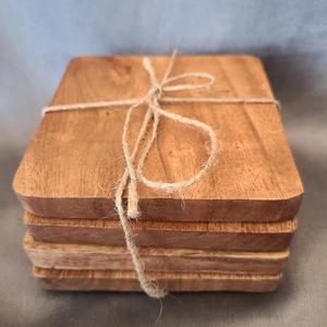 Venta al por mayor de posavasos de madera redondos de Acacia impresión personalizada fiesta en casa boda para hoteles restaurantes suministros - Product Image 4