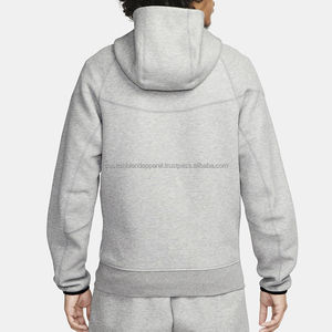 Sweat-shirts à capuche zippés pour hommes, coupe classique, doux, de qualité supérieure, tendance 2024, écologiques, confortables, en coton et polyester, vente en gros, personnalisables - Product Image 2