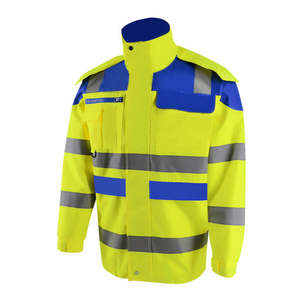 Veste d'hiver réfléchissante de sécurité haute visibilité de classe 2 imperméable 4-en-1 imperméable avec logo personnalisable polaire haute visibilité - Product Image 3