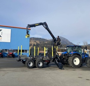 Remolque Forestal para Troncos con Capacidad de 10 Toneladas, Chasis Reforzado y Grúa Hidráulica para Tractor Agrícola - Product Image 4