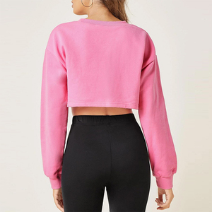 เสื้อสเวตเตอร์ของผู้หญิงเสื้อเอวลอยโลโก้ตามสั่ง - Product Image 2