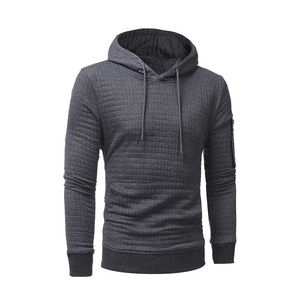 Pull à capuche en coton de haute qualité pour hommes Streetwear décontracté à capuche avec logo personnalisé haut à motif solide pour la saison d'automne - Product Image 5