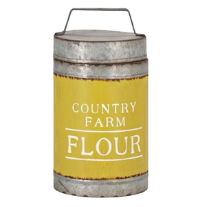 Tableware Galvanized <b>Storage</b> Canisters <b>Kitchen</b> Countertop Metal <b>Containers</b> <b>Kitchen</b> Canister Set Made in India - Product Image 1