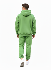 Streetwear d'hiver personnalisé pour hommes survêtements sérigraphie de haute qualité sweat à capuche avec logo ensemble de pantalons de survêtement unisexe en coton polaire - Product Image 4