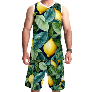 Vêtements de sport en polyester certifiés Bsci pour hommes, ensemble d'uniformes de basket-ball, dernier style imprimé, grande taille, respirants - Product Image 1