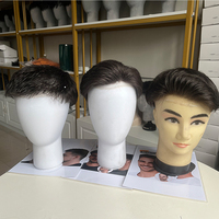 Yinshun - Toupee de Cabello Humano con Encaje Completo Europeo para Hombre, Disponible en Marrón, Negro y Rubio, Transpirable, con Partidura Libre
