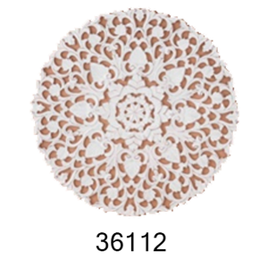 Panneau mural en bois carré blanc décoratif pour l'intérieur Panneau décoratif en bois sculpté à la main en bois pour la maison à vendre - Product Image 4