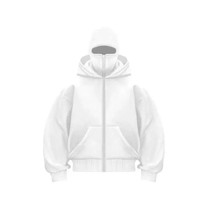 Vente en gros Hommes et Femmes Toutes Tailles Collection Automne Hiver Couverture Visage Style Ninja Full Zip up Hoodies & Sweatshirts Masque à capuche - Product Image 6