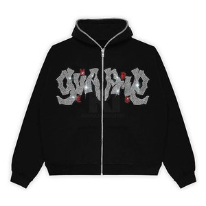 Best Selling <b>Pullover</b> <b>Men</b> Rhinestone Hoodies Premium Quality New Design 100% Cotton Rhinestone Hoodies <b>For</b> <b>Men</b> - Product Image 1