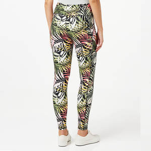 กางเกงเลกกิ้งสตรีผ้าไร้รอยต่อสไตล์ใหม่สีพื้นสำหรับฤดูร้อน100% - Product Image 2