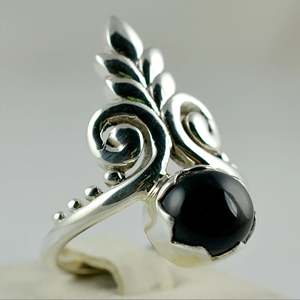 Navya <b>Craft</b> 925 Sterling Silver Boho <b>Ring</b> Handmade Black Onyx Size 4-13 US Licensed for Christmas Anniversary Birthday Jewelry - Product Image 1