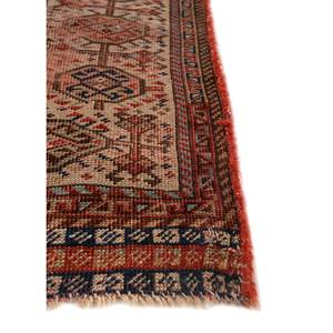 พรมขนสัตว์ขนาดใหญ่ Aalam สีแดงและสีส้ม ทอลายเรียบแบบคลาสสิก รูปทรงสี่เหลี่ยมผืนผ้า ลายเรขาคณิต ทำด้วยมือ สำหรับทางเข้าบ้าน-Paem-1352 - Product Image 4