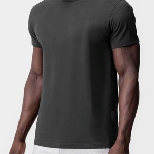 Camiseta de rendimiento atlético de gama alta para hombre, cuello redondo de tela de Punto ligero que absorbe la humedad de secado rápido para comodidad durante todo el día - Product Image 6