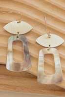 Bijoux en corne de buffle faits à la main de nouveau style vintage, grandes boucles d'oreilles créoles ethniques tribales, boucles d'oreilles créoles à la mode