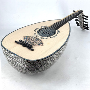 Gawharet El Fan Oud professionnel à 9 cordes - Lutte arabe artisanale incrustée de nacre - Product Image 5