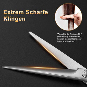 Ensemble de ciseaux de coiffure professionnels 6.5 \ "dans un étui en cuir en acier inoxydable de haute qualité - Product Image 4