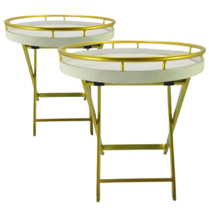 Muebles personalizados para hotel/restaurante Faux Shagreen Bar Cart Forma rectangular con patas mentales de Vietnam - Product Image 3