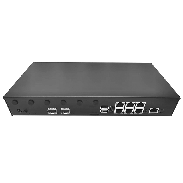 1U Rackmount Firewall Router Pc 6*RJ45 1G Lan Network 2*SFP+ 10G Ports Mini PC Firewall Router for Network Security