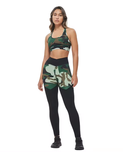 2023 última tela de cuero PU de punto elástico de 4 vías de moda personalizada con patrón de palabras brillantes de cintura alta para mujeres - Product Image 6