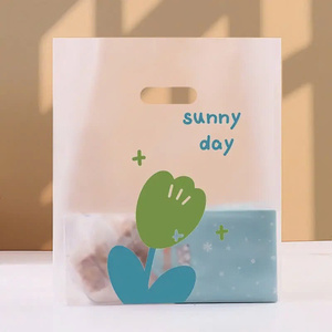 Marca personalizada troquelado LDPE/HDPE bolsas de plástico transparente mango de grado alimenticio materiales reciclados ecológicos para supermercado - Product Image 2