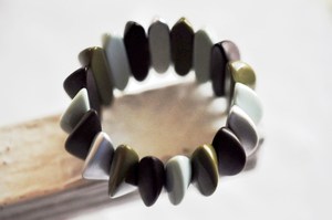 Handmade Geometric Ceramic Resin <b>Bangle</b> <b>Bracelet</b> in Black White Gray Best Quality Unisex Classic Style Party with Woman - Product Image 2