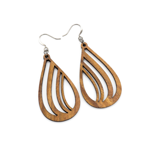 ต่างหูไม้ที่มีคุณภาพมาตรฐานการออกแบบที่ดีที่สุดสำหรับห้องนอนโรงแรมเครื่องประดับสวมใส่ปรับขนาดผลิตภัณฑ์ที่ขายดีที่สุด - Product Image 3