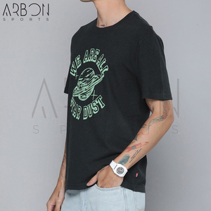 เสื้อยืดผ้าฝ้ายถักสำหรับผู้ชายเสื้อแนวสตรีทระบายอากาศได้ดีทำโลโก้ของตัวเองคอลูกเรือแขนสั้นพิมพ์ลาย100% - Product Image 2