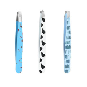 Pinzas Profesionales para Cejas Inclinadas de Acero Inoxidable, Herramientas de Manicura para Uso Estético, Tijeras de Punta Fina, Servicio OEM de Belleza - Product Image 1