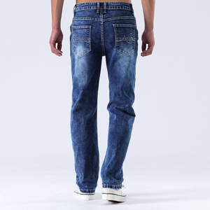 Best Style Fashionable Men Straight <b>Jeans</b> Pant Winter Casual Denim <b>Elastic</b> <b>Waist</b> Waterproof High-quality Reasonable Price - Product Image 2