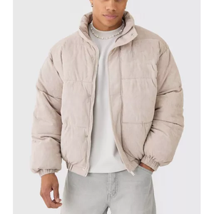 Veste matelassée d'hiver pour homme, fermeture éclair, imperméable, écologique, grande taille, capuche en fourrure de mouton, design décontracté et tendance, vente flash - Product Image 1