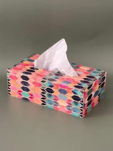 Boîte à mouchoirs imprimée en bois classique support élégant et abordable pour restaurant et hôtel boîte à mouchoirs imprimée en bois fabriquée à la main - Product Image 4