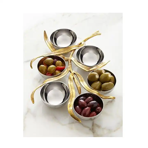 Support de bol à fruits en laiton décoratif de luxe au design d'usine personnalisé avec support de bol à fruits au design unique en fil de fer à vendre - Product Image 5