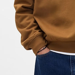 Sweat-shirt pour homme, design uni, col rond et épaules tombantes, couture de haute qualité pour les acheteurs en gros avec logo personnalisé 2026 - Product Image 3