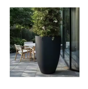 Maceta de fibra de vidrio ligera ecológica de primera calidad, venta al por mayor, diseño clásico elegante para uso en el suelo interior/exterior, hogar y jardín - Product Image 2