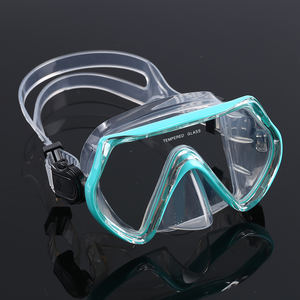 مخصص ملون إطار كبير أقنعة الغوص الحرة شعار مطبوع الزجاج المقسى نظارات سيليكون للأطفال - Product Image 3