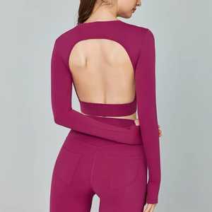 Ensemble de vêtements de yoga pour femmes en spandex/polyester, sans manches, bretelles spaghetti, col rond, taille élastique, taille haute, respirant, séchage rapide - Product Image 2