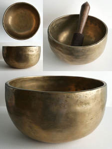 Ensemble de bol chantant spirituel en laiton brillant de haute qualité avec maillet et coussin Relaxation profonde guérison chant sonore - Product Image 2