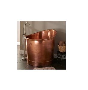 Bañera de cobre con acabado superior para lujosos baños de spa Royal con elegante decoración antigua tradicional vintage - Product Image 6