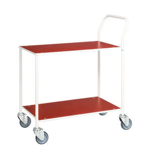 Red KM173-1 <b>Tool</b> <b>Trolley</b> Industrial Steel Rubber Hand <b>Trolley</b> Solid Four-Wheel 500kg Load Capacity Enclosed OEM Customizable - Product Image 1
