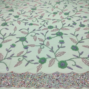 เสื้อผ้าแฟชั่นผู้หญิงผ้าลูกปัดมือที่มีคุณภาพสูงได้รับการออกแบบให้เป็นลูกปัดและพลอยเทียม - Product Image 1