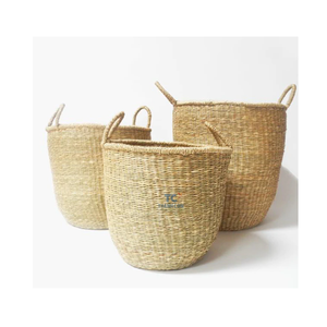 Panier de rangement en osier de tissage tissé à la main ouvert personnalisé du fabricant vietnamien matériaux de paille naturelle fabriqués à la main Vietnam - Product Image 4